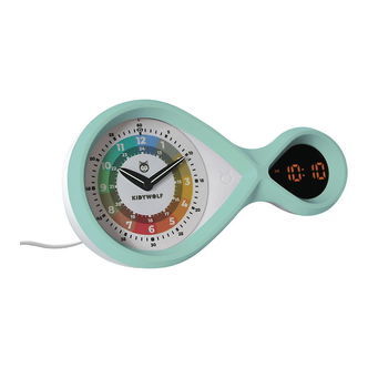 Kidywolf Vækkeur - Analog/Digital - Kidyalarm - Grøn