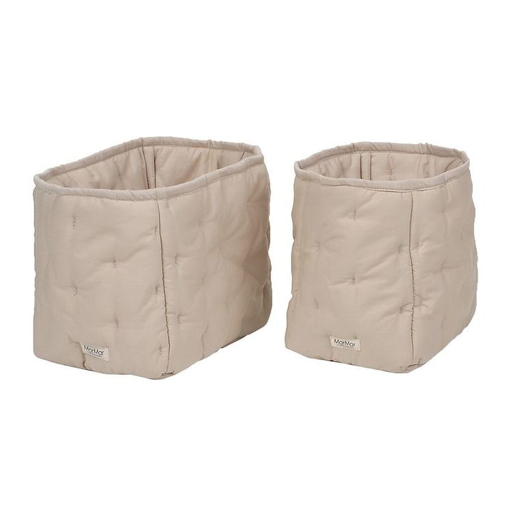 MarMar Pusleopbevaring Stofkasse - 25x17/20x15 cm - Grey Sand