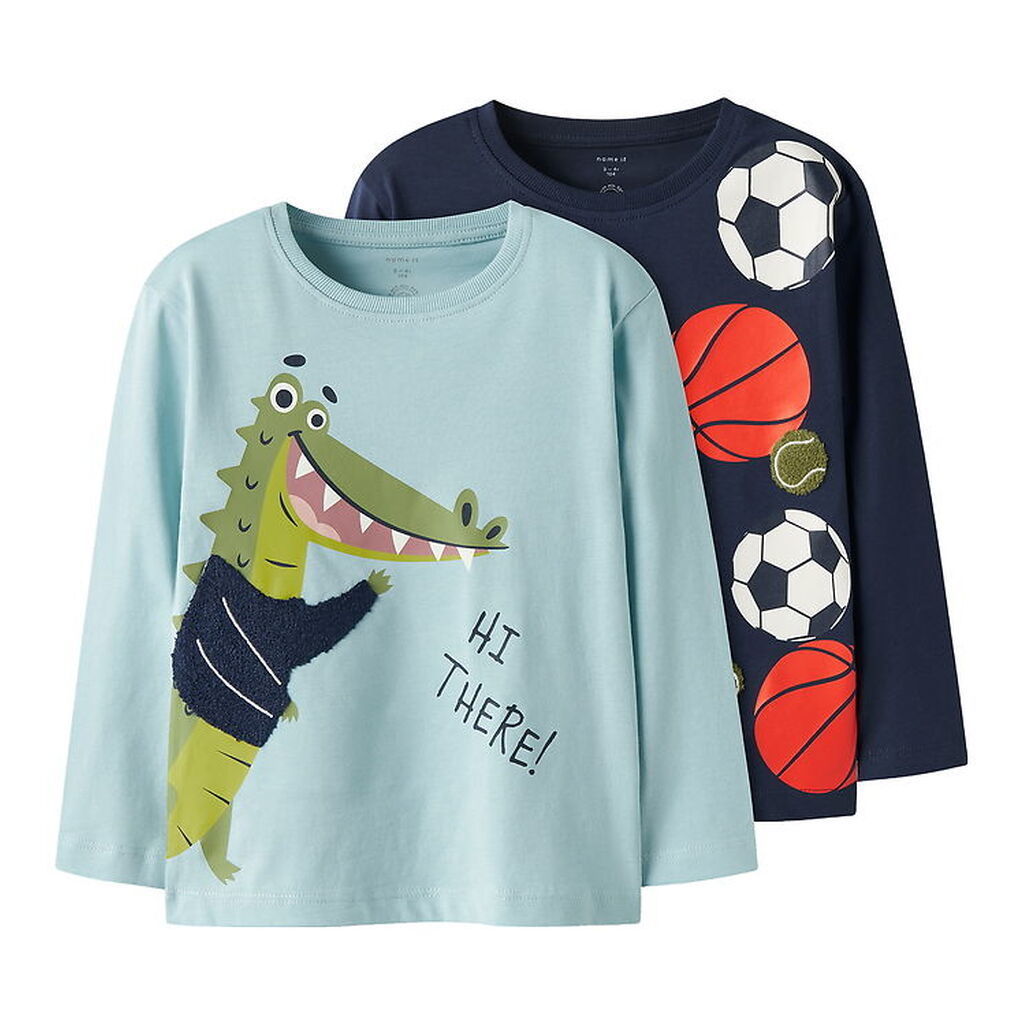 Name It Bluser - NmmKingston - 2-pak - Sterling Blue