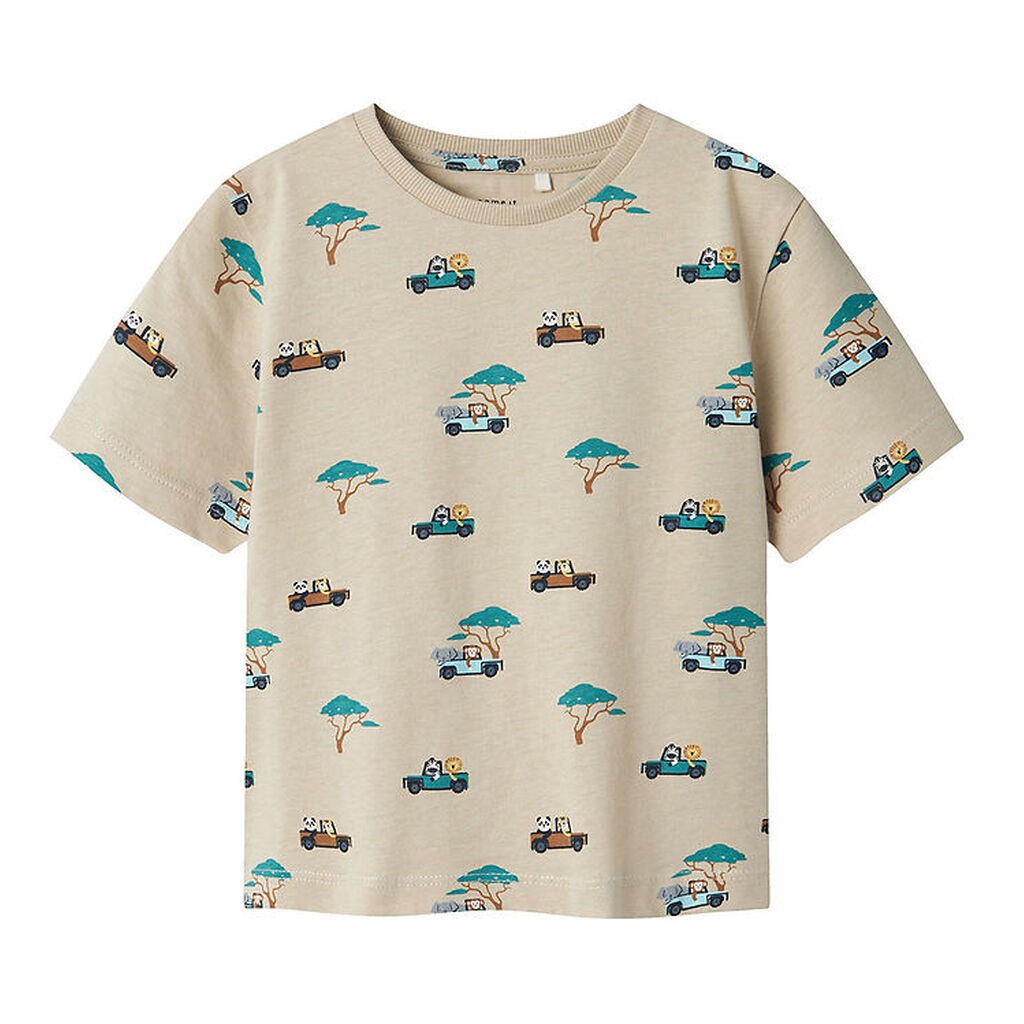 Name It T-shirt - NmmJivan - Island Fossil - m. Print