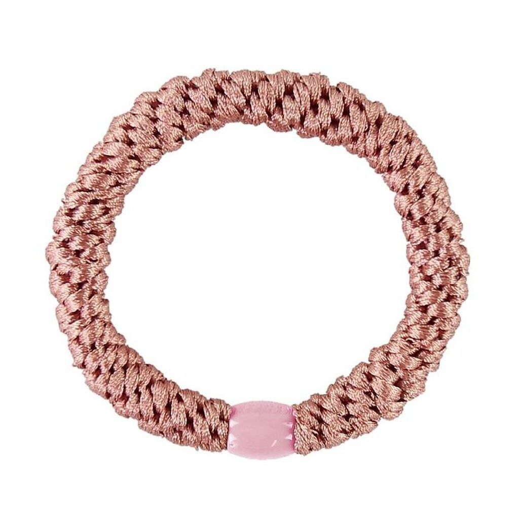 Kknekki Hårelastik - Fersken m. Mørk Perle