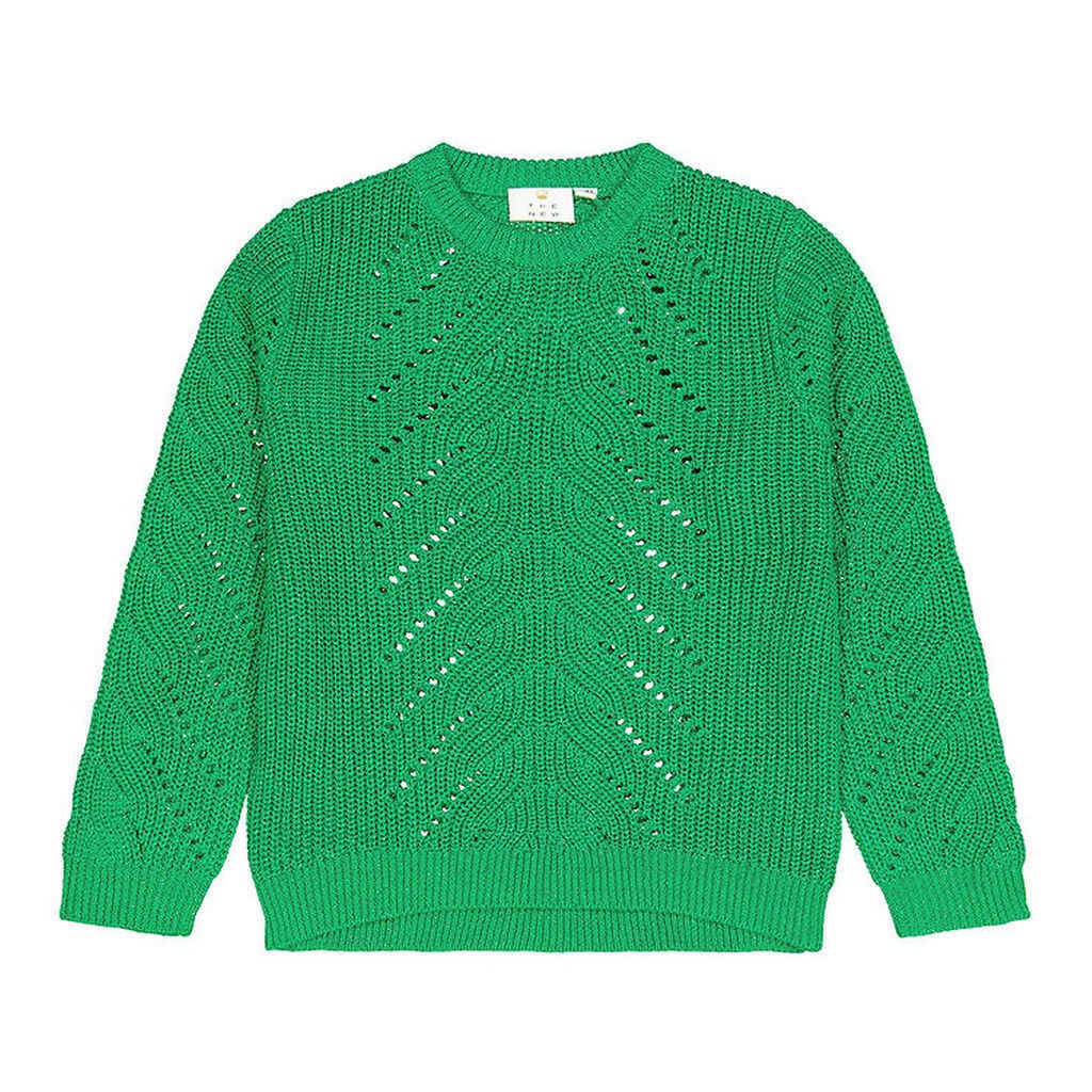 The New Bluse - Strik - TnJiva - Bright Green m. Glimmer