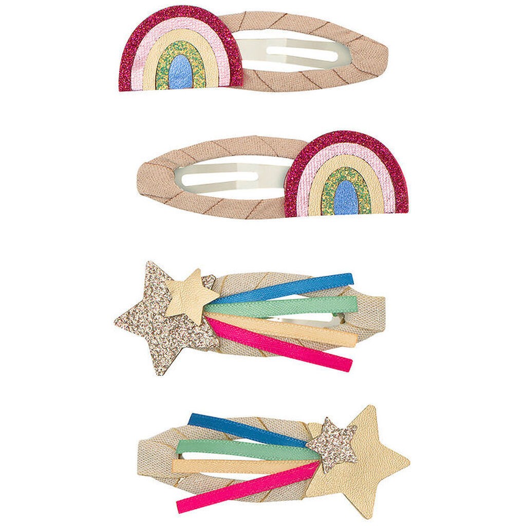 Mimi & Lula Hårspænder - 4-pak - 5 cm - Disco Over The Ranbow Da