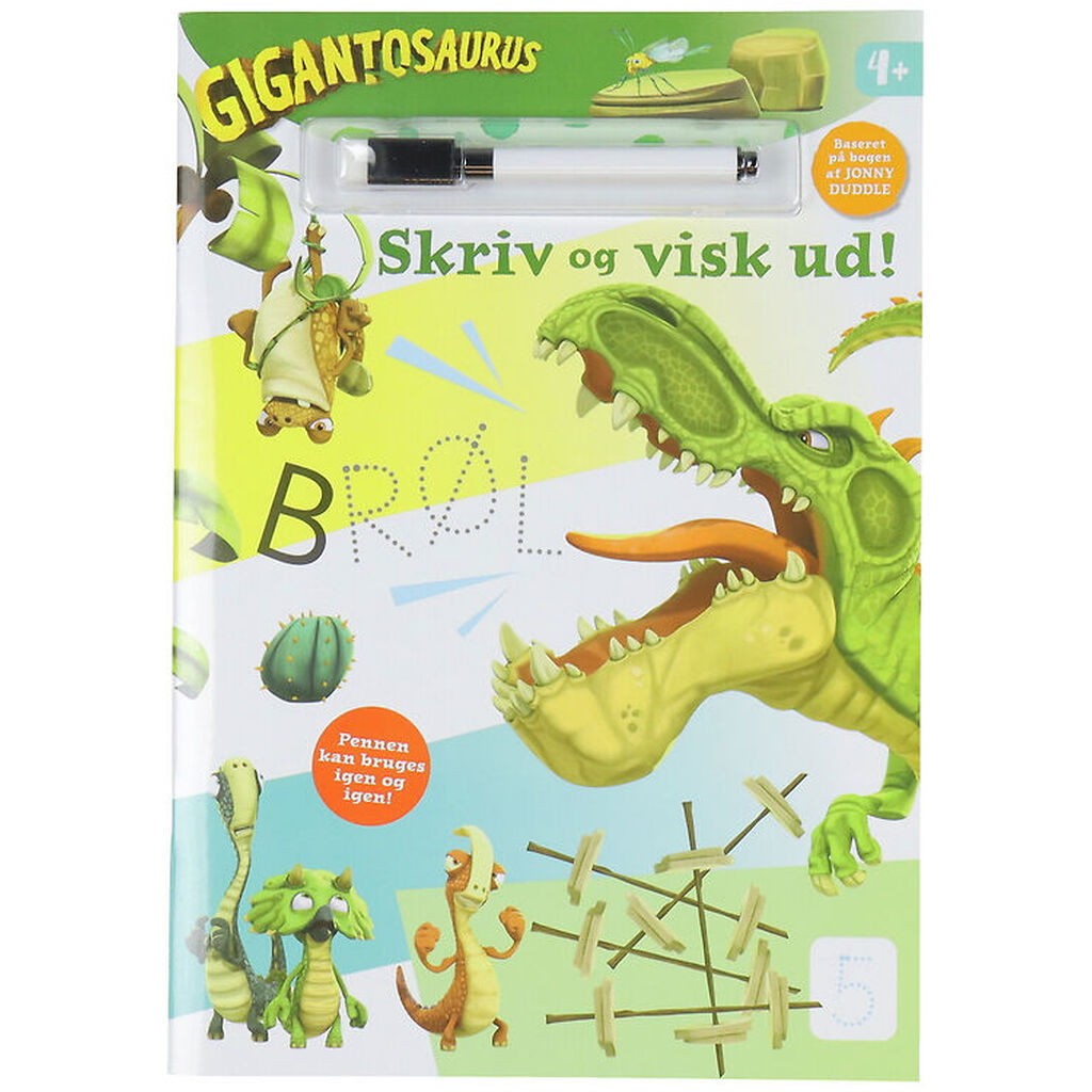 Alvilda Aktivitetsbog - Gigantosaurus - Skriv Og Visk Ud