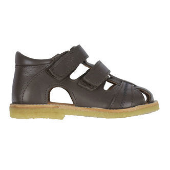 Pom Pom Sandaler - Classic Rub Sole Closed Two Velcro - Brown