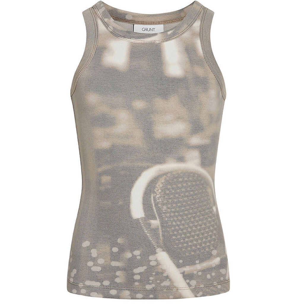 Grunt Tanktop - GrFrille - Brun m. Print