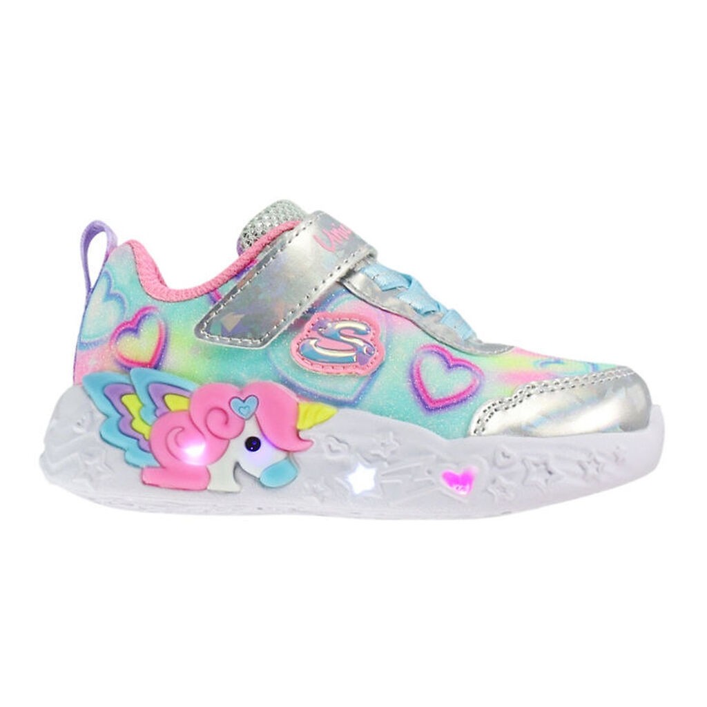Skechers Sko - Unicorn Charmer - Silver/ Multi