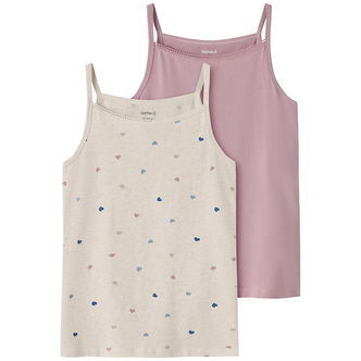 Name It Undertrøjer - Noos - NkfStrap - 2-pak - Peyote Melange/M