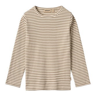 Wheat Bluse - Rib - Stig - Stone Stripe