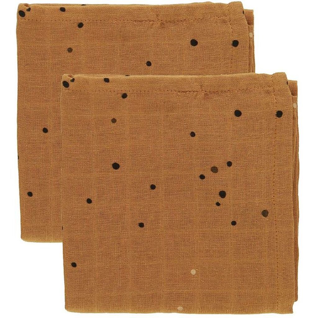 Done By Deer Stofble - 70x70 - 2-pak - Mustard Dreamy Dots