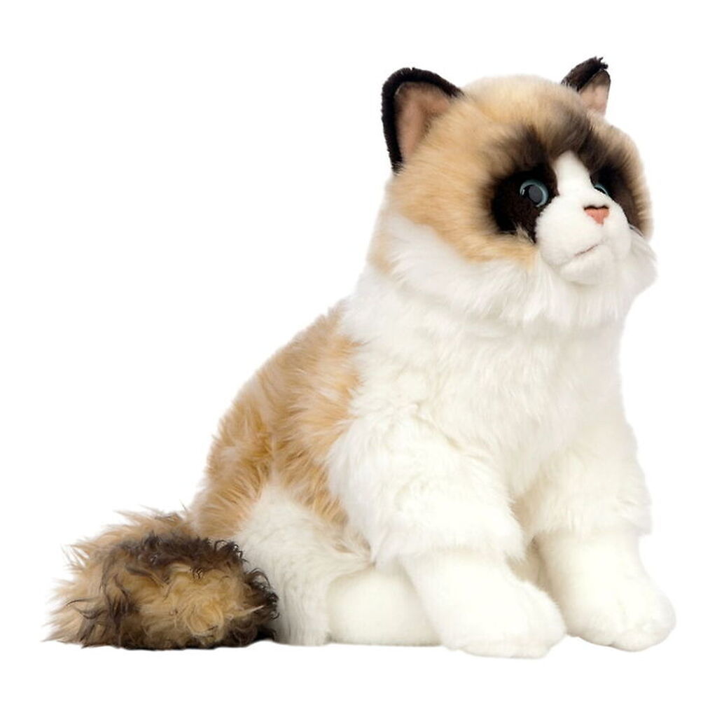 Living Nature Bamse - 30x18 cm - Ragdoll Kat - Beige/Hvid