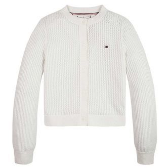 Tommy Hilfiger Cardigan - Strikket - Crochet - Ancient White