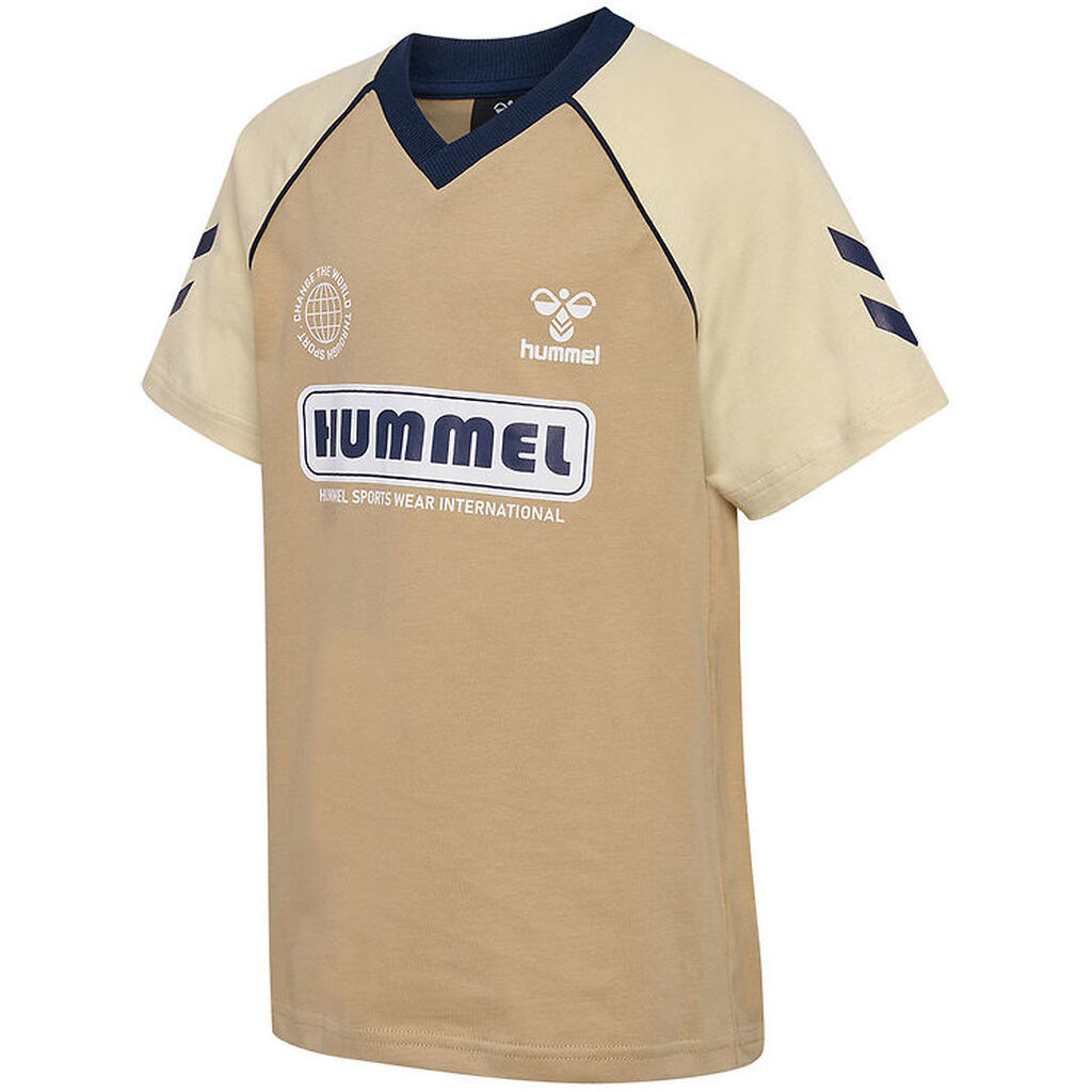 Hummel T-shirt - hmlRolf - Cornstalk m. Logoprint