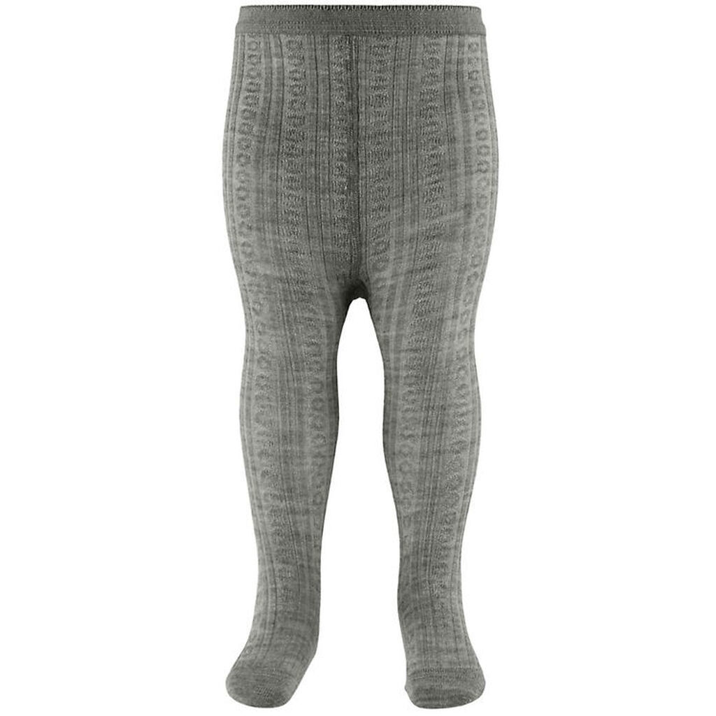 MP Strømpebukser - Uld - Rib - Juno - Grey Melange