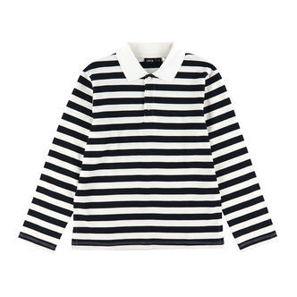 LMTD PoloBluse - NlnKliva - Black/White Stripes