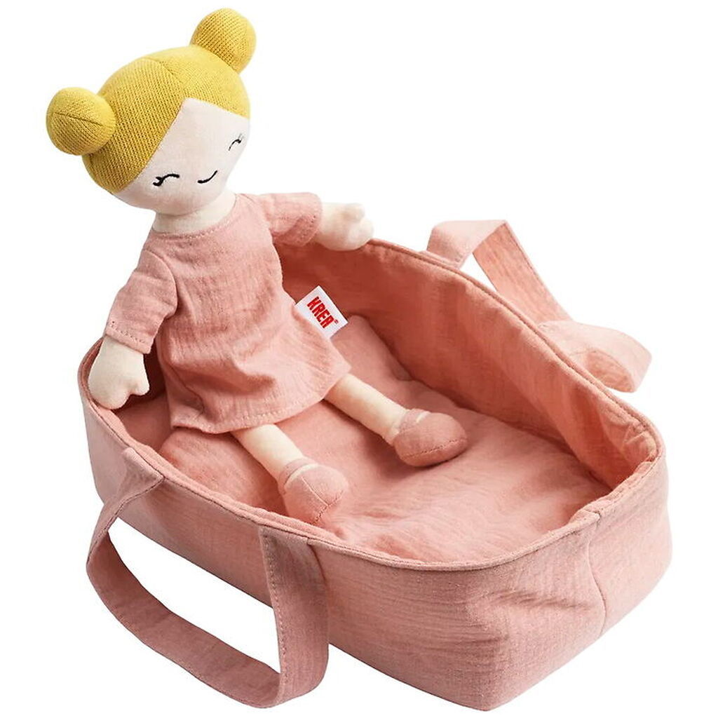 Krea Dukke m. Lift/Sengetøj - Rosa