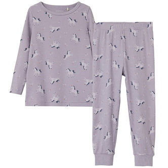 Name It Nattøj - Noos - NmfNightset Unicorn - Lavender Aura m. E