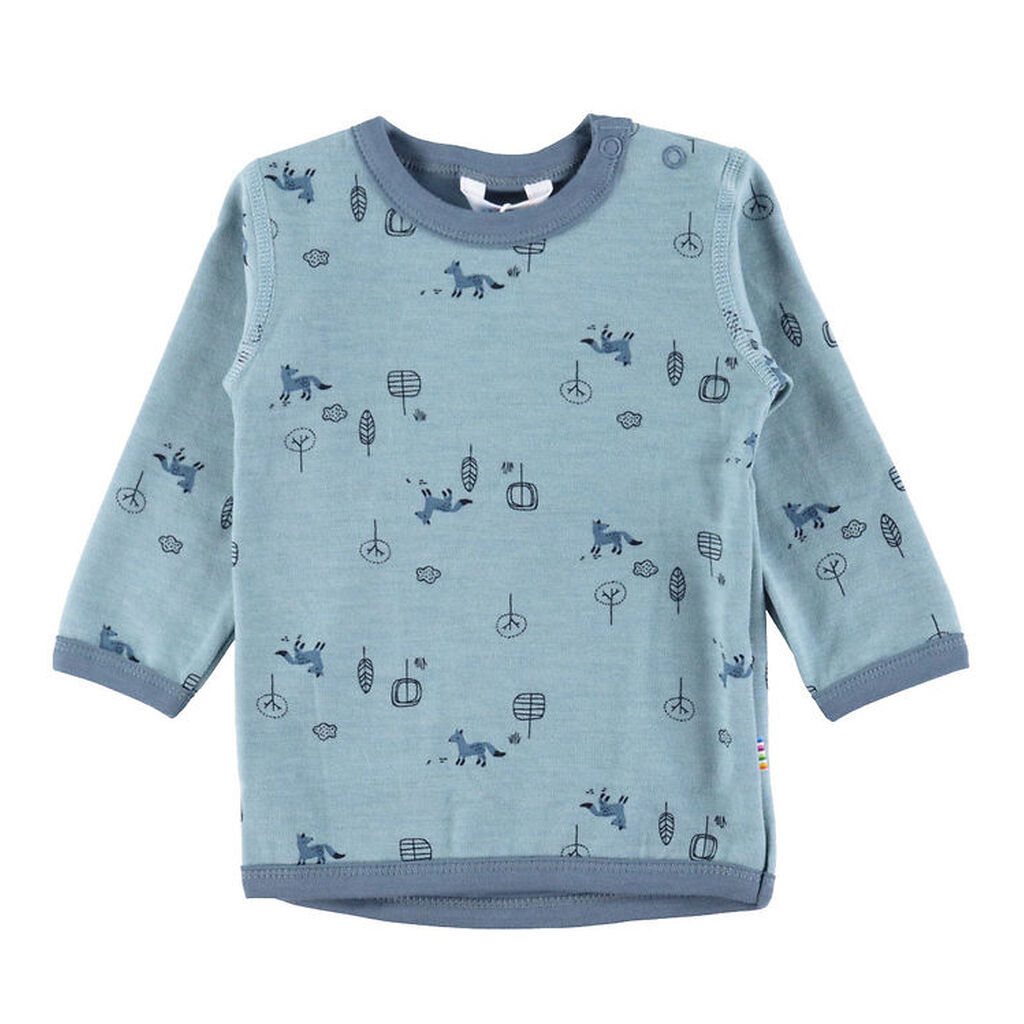 Joha Bluse - Uld/Bomuld - Blå