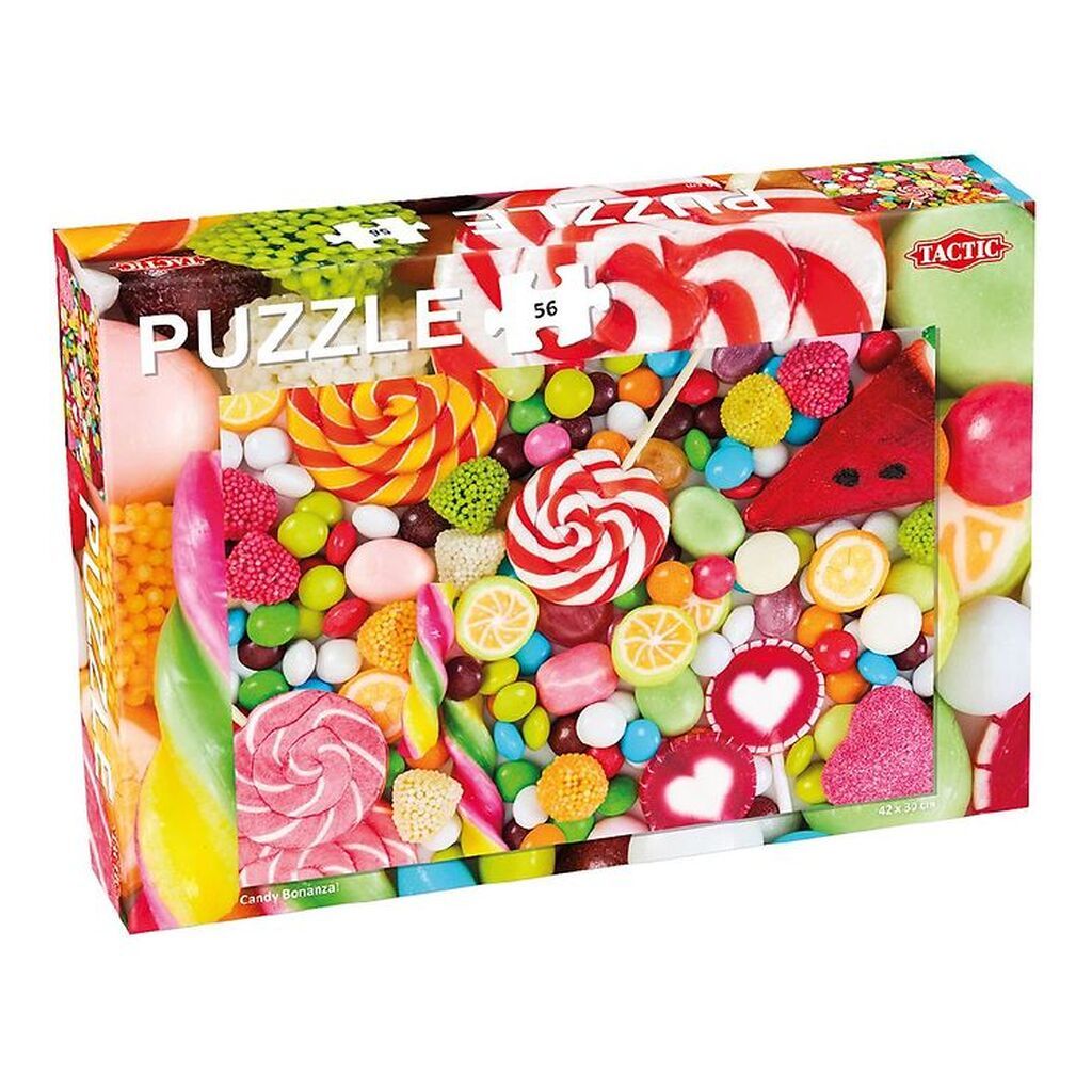 TACTIC Puslespil - Candy Bonanza - 56 Brikker