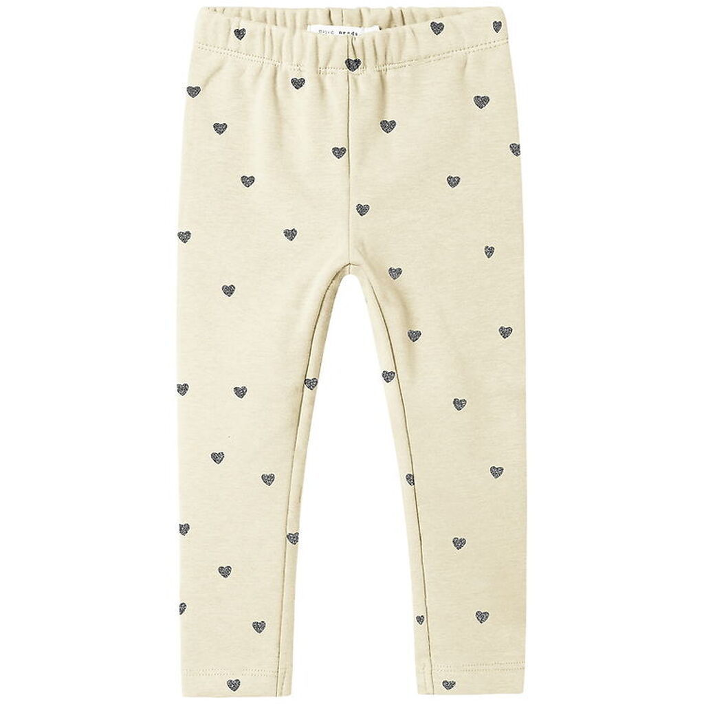 Name It Leggings m. Fleece - Noos - NmfTavina - Summer Sand m. H