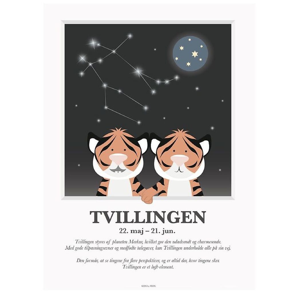 Kids by Friis Plakat - Stjernetegn - Tvilligen