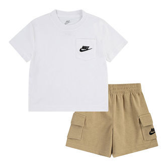 Nike Shortssæt - T-shirt/Shorts - Parachute Beige