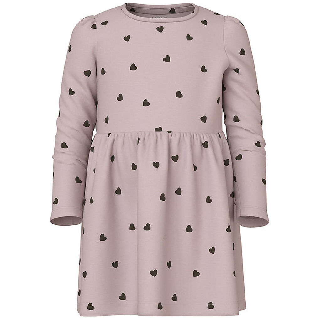 Name It Kjole - NmfKheart - Burnished Lilac m. Hjerter