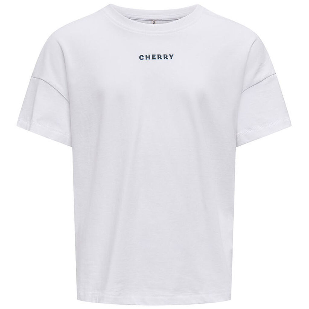 Kids Only T-shirt - kogCarrie - Bright White/Cherry
