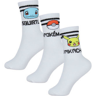 Name It Strømper - 3-Pak - Pokémon - NkmMilton - Bright White