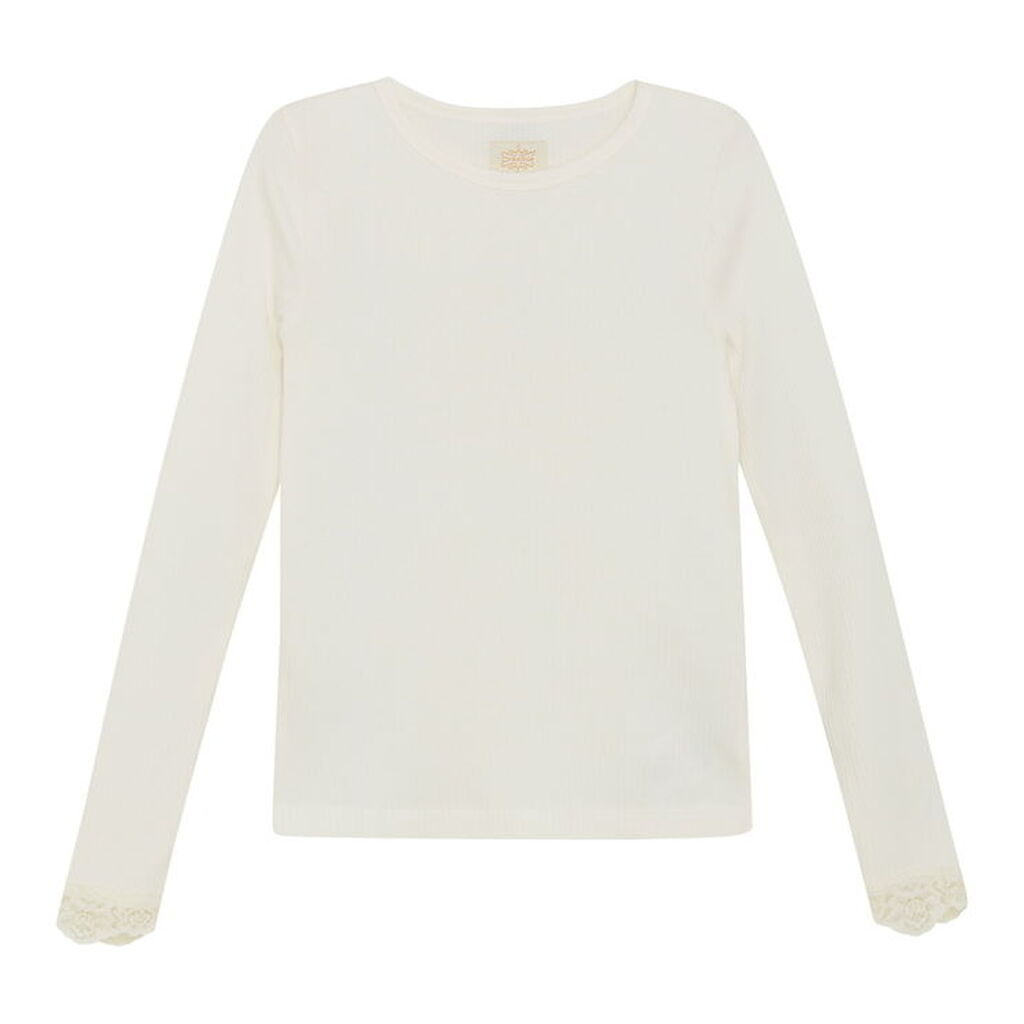 Creamie Bluse - Rib - Modal/Bomuld - Cloud