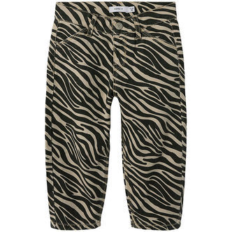 Name It Jeans - NmfBella - Mom Pants - Cement/Black Zebra
