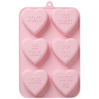 Rice Kageform - Silikone - Pink m. Hjerter