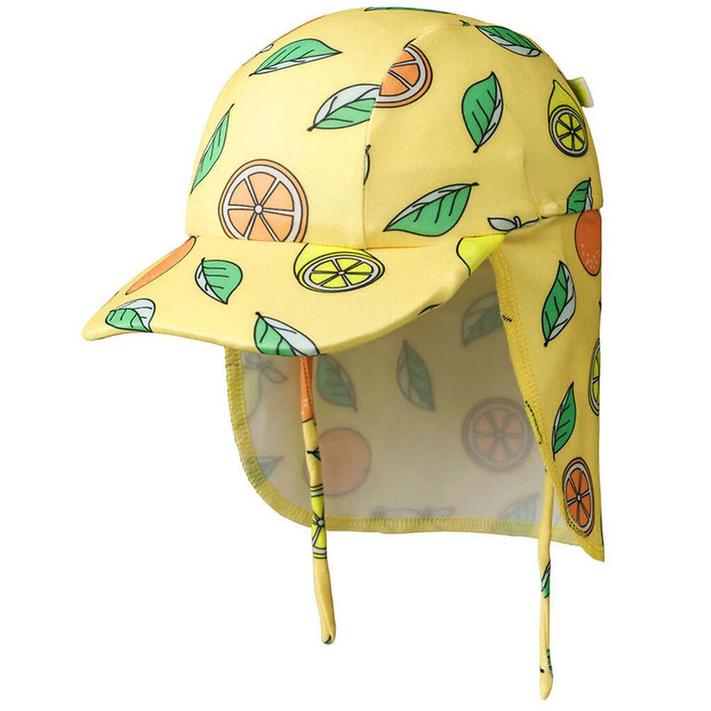 Småfolk Badehat - UV50+ - Custard m. Citroner og Appelsiner