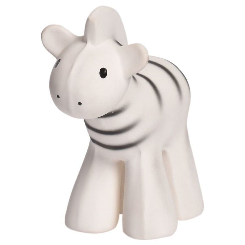 Tikiri Bidedyr - Naturgummi - Zebra - Hvid/Sort