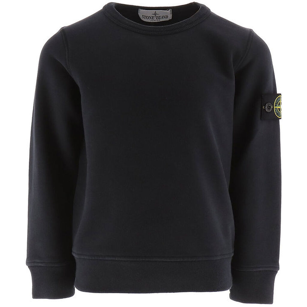 Stone Island Sweatshirt - Navy Blue m. Logo