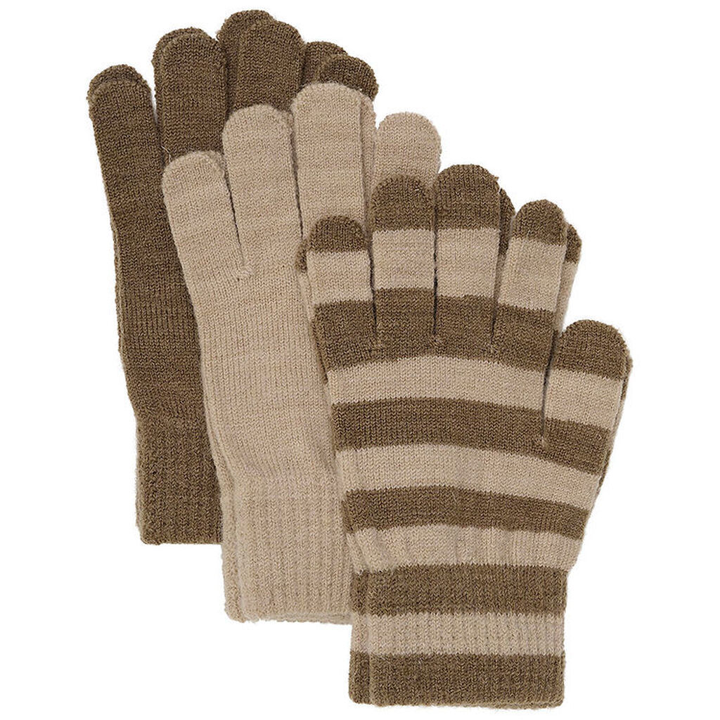 Minymo Handsker - 3-pak - Uld - Caribou