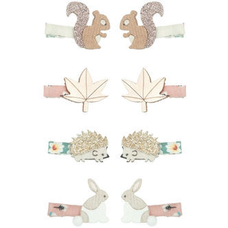 Mimi & Lula Hårclips - 8-pak - 3 cm - Mini Woodland Friends Home