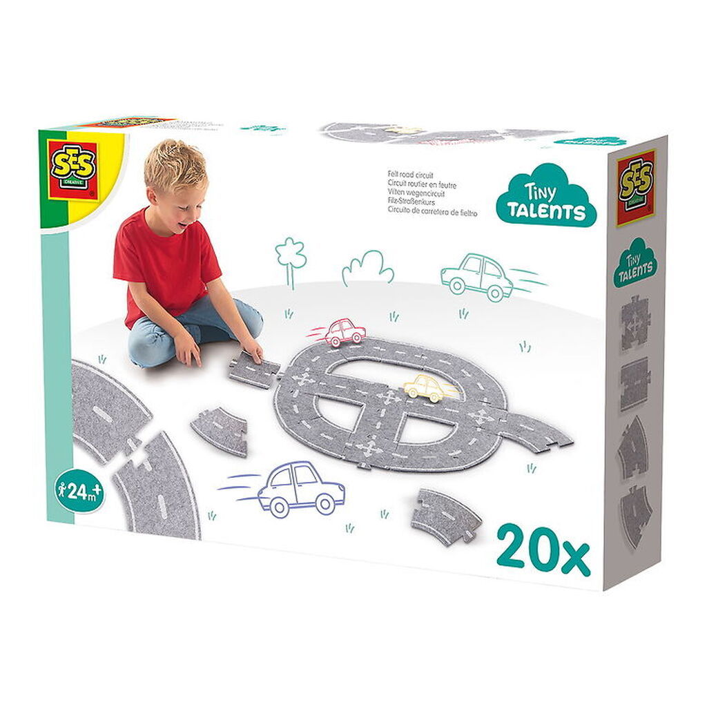 SES Creative Kreasæt - Filt Vejbane - 20 dele