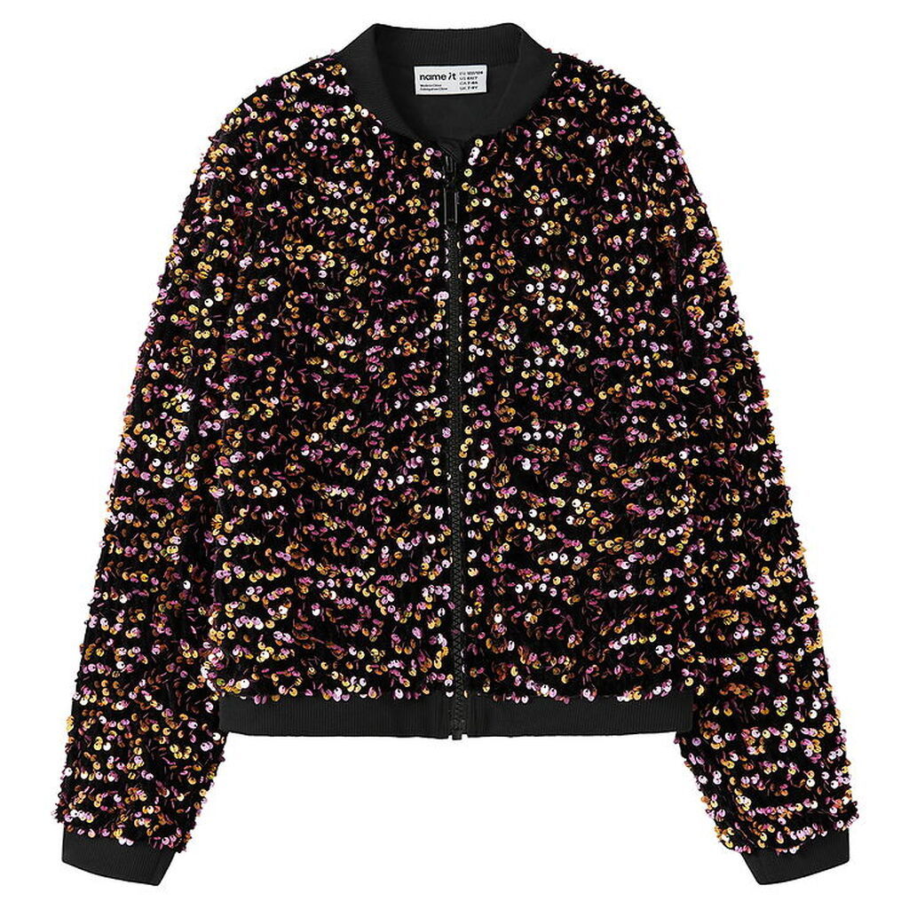 Name It Bomberjakke - NkfRunica - Gold Colour m. Palietter