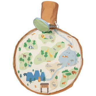 Play&Go Legetøjstæppe/Kurv - Zoo