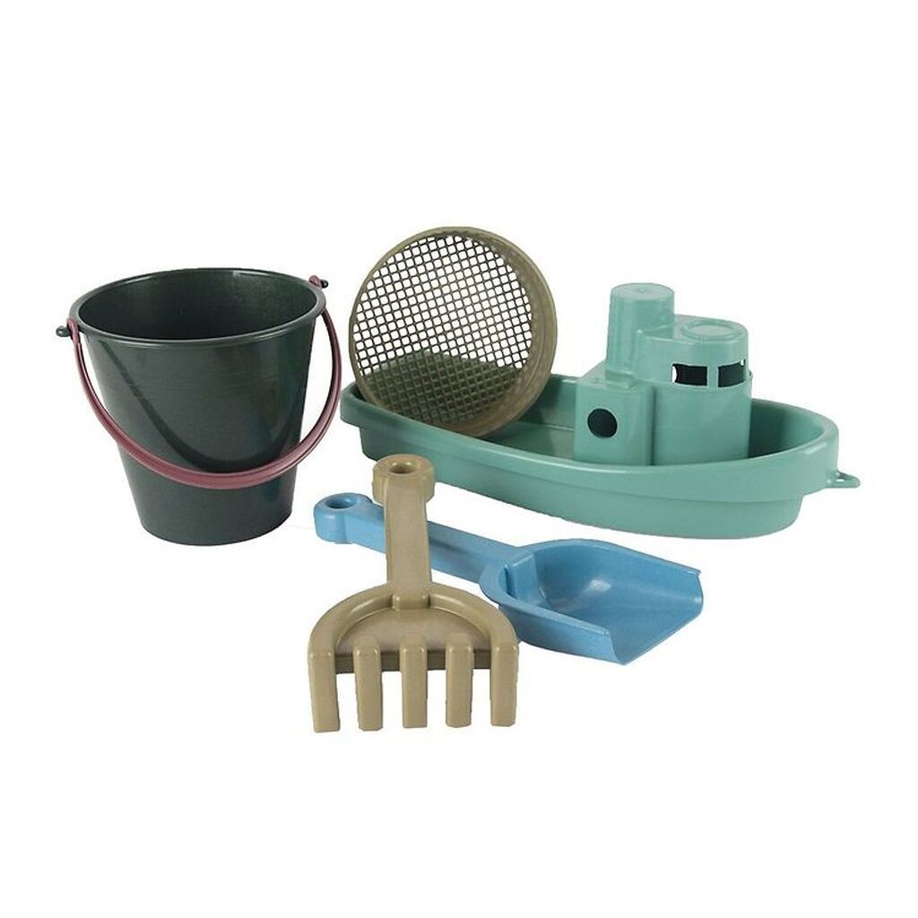 Dantoy Strandsæt - 5 Dele - Båd - Blue Marine Toys