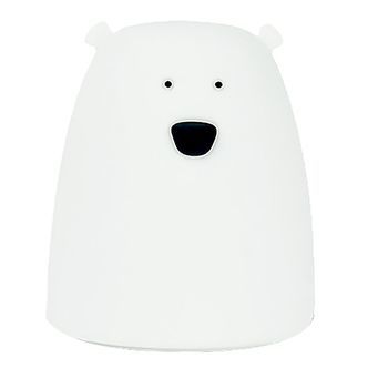 Rabbit & Friends Lampe - Lille Bjørn - 8,5x10 cm - Hvid