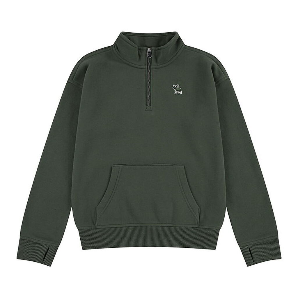 Abercrombie & Fitch Sweatshirt m. Lynlås - Thyme