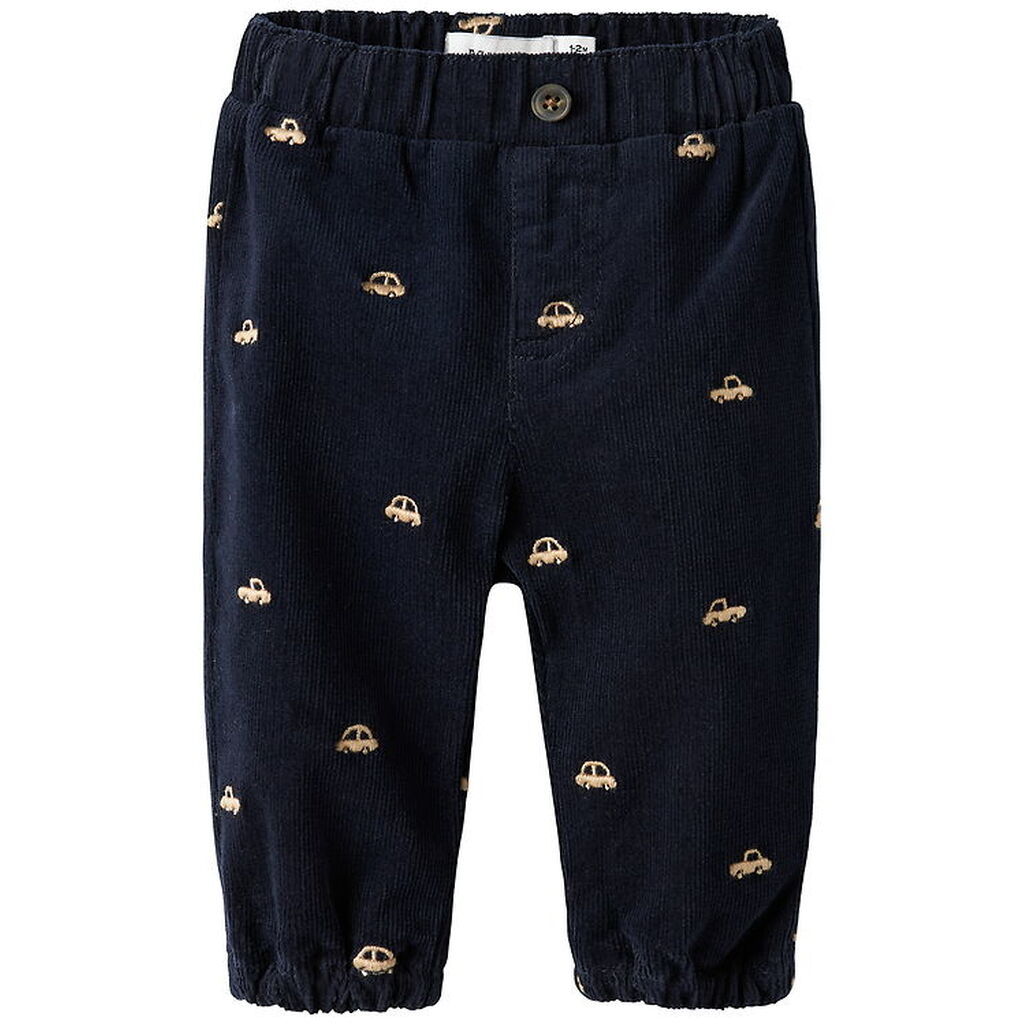 Name It Bukser - Fløjsvelour - NbmBen - Baggy - Navy Blazer