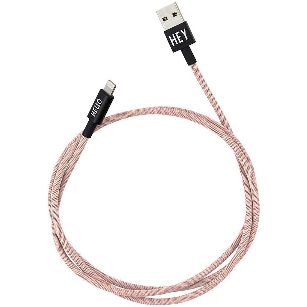 Design Letters Opladerkabel - iPhone - USB-A/Lightning - Rosa