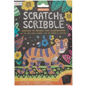 Ooly Scratch & Scribble Mini Sæt - Jungle Fun
