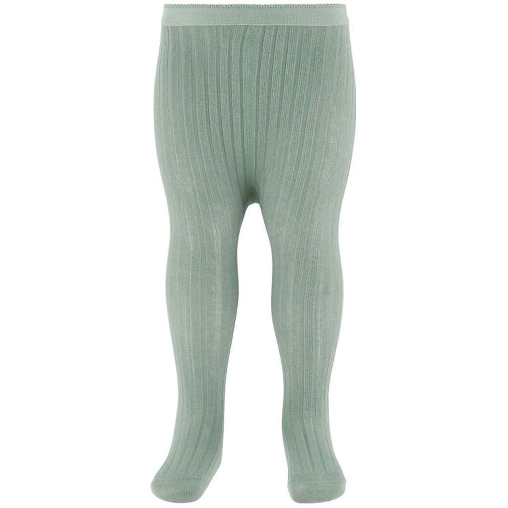 MP Strømpebukser - Rib - Grøn Meleret