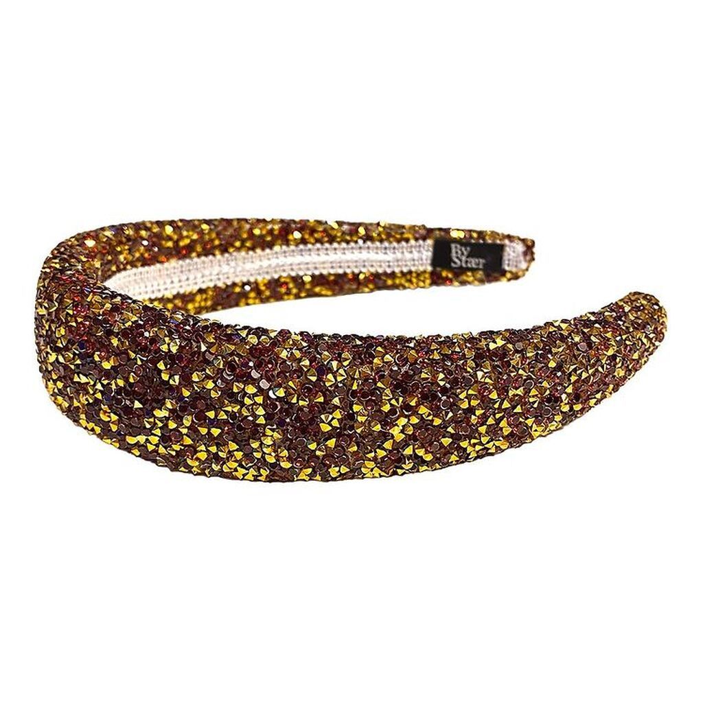 By Stær Hårbøjle - Lin - Glitter - Rød/Guld