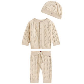 Tommy Hilfiger Gaveæske - Bukser/Cardigan/Hue - Strik - Cable -