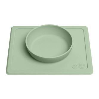 EzPz Happy Mini Bowl - Silikone - Støvet Grøn